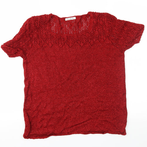 Berkertex Womens Red  Knit Pullover Jumper Size 14