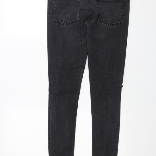 Topman Womens Grey  Denim Skinny Jeans Size 34 in L29 in - distressed