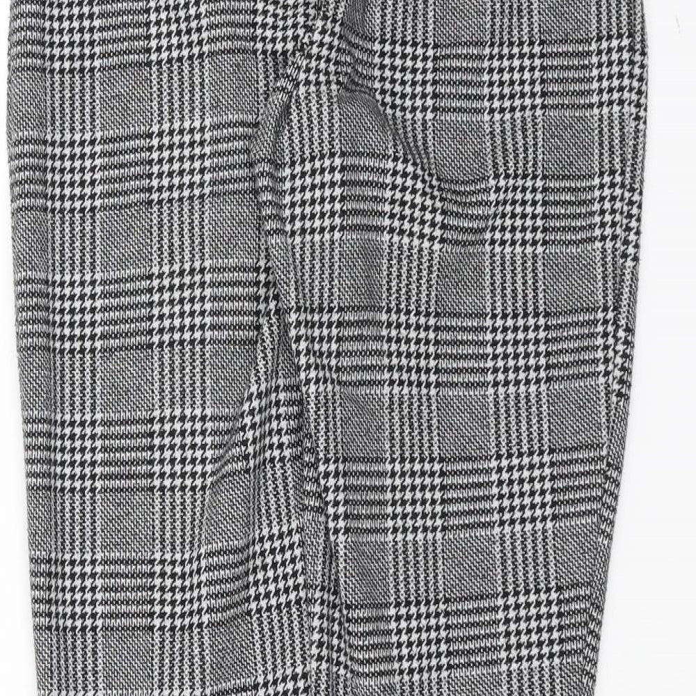 New Look Womens Black Herringbone  Trousers  Size 10 L28 in