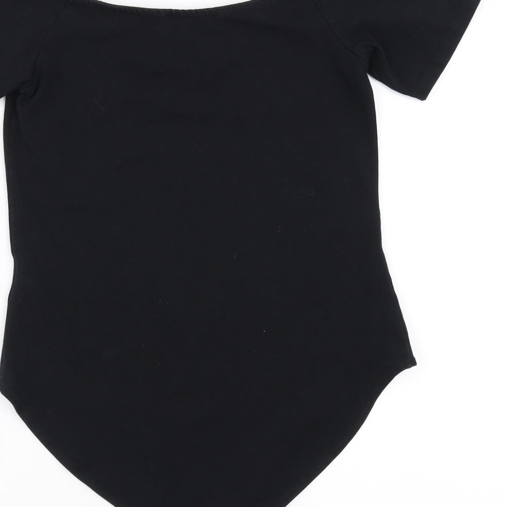 Miss Selfridge Womens Black   Bodysuit One-Piece Size 12