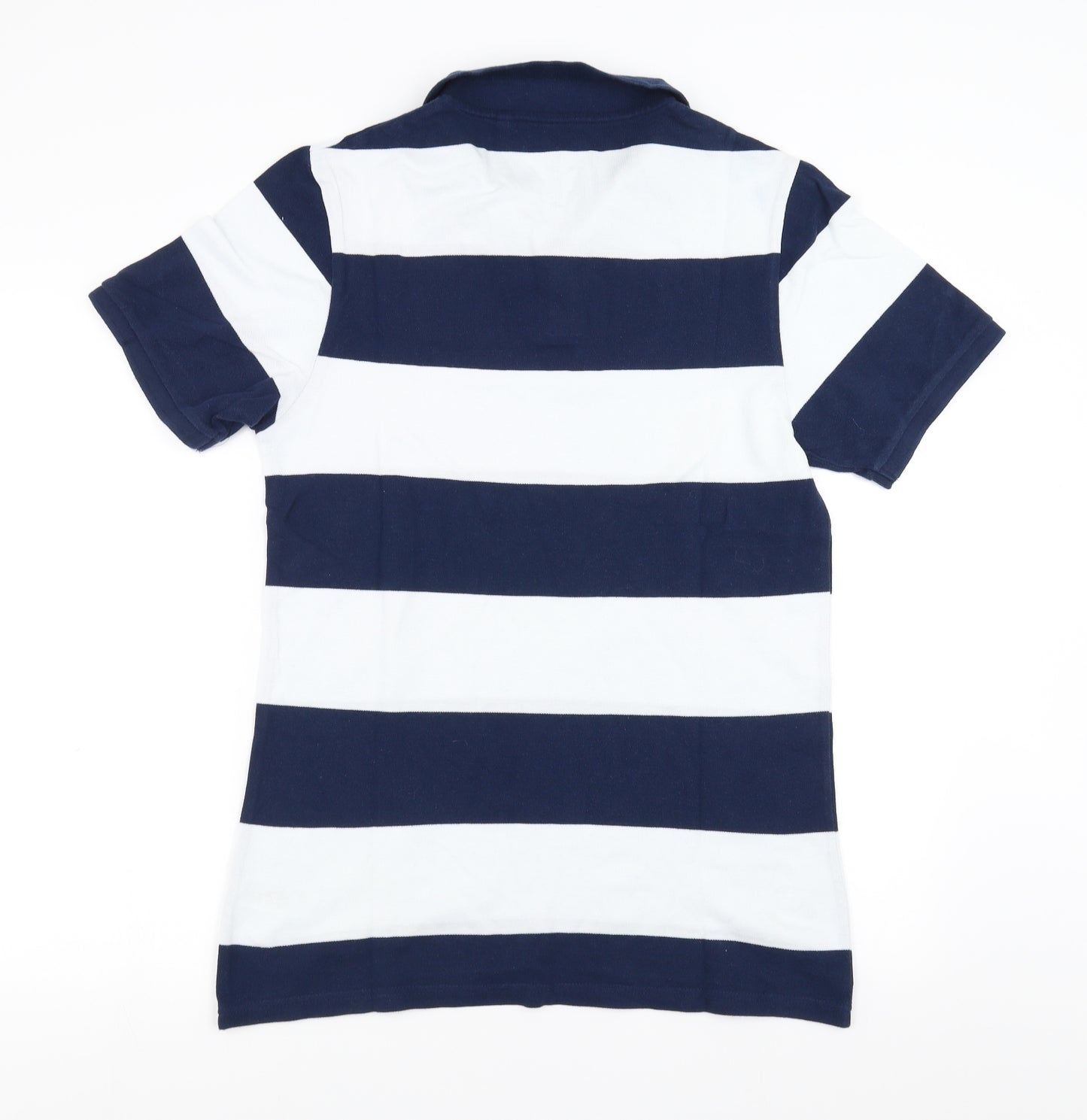 Primark Mens Blue Striped   Polo Size L