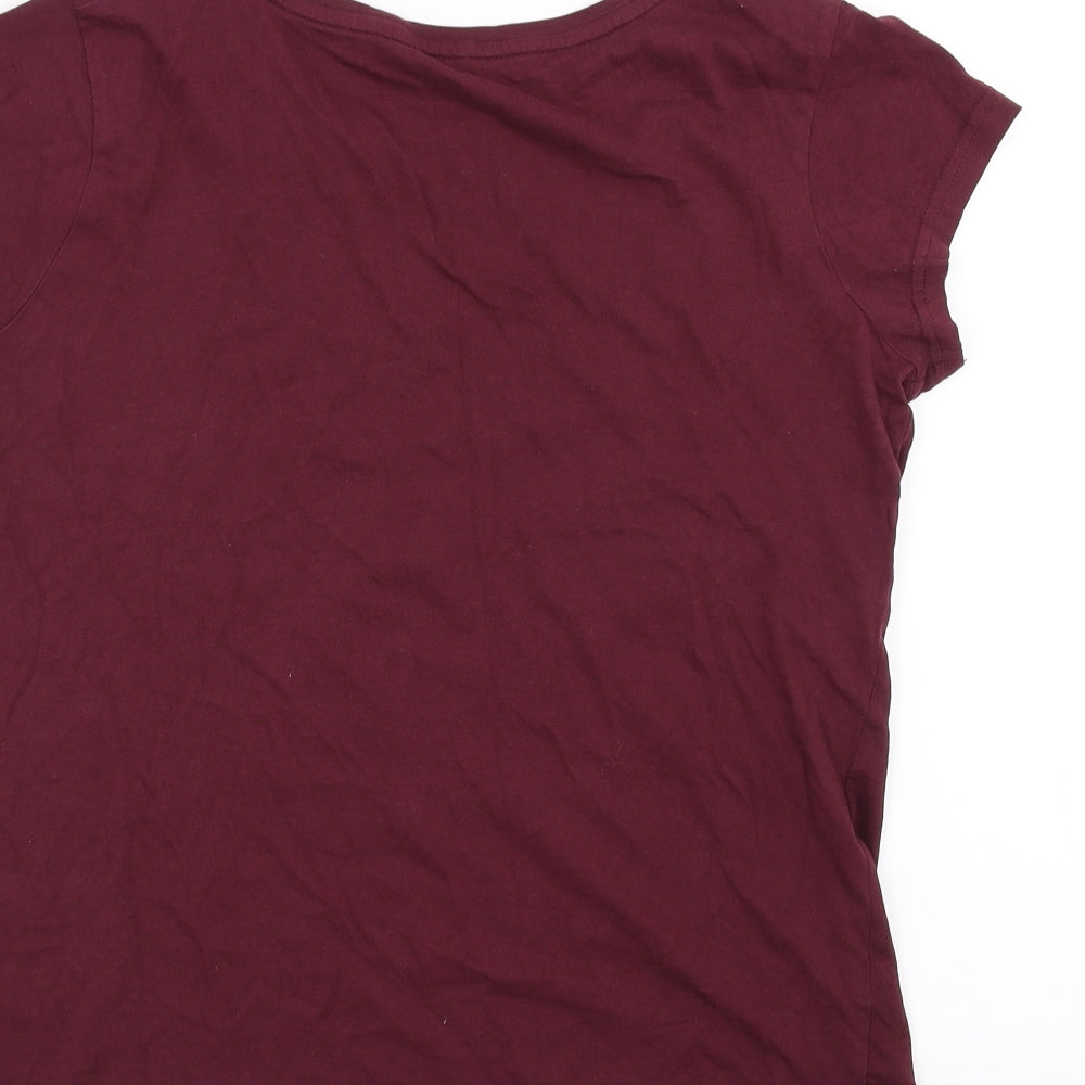 George Womens Purple Solid  Top Pyjama Top Size 8  - follow me to the stars