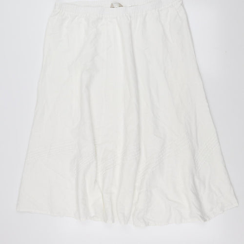 Anthology Womens White   A-Line Skirt Size 20