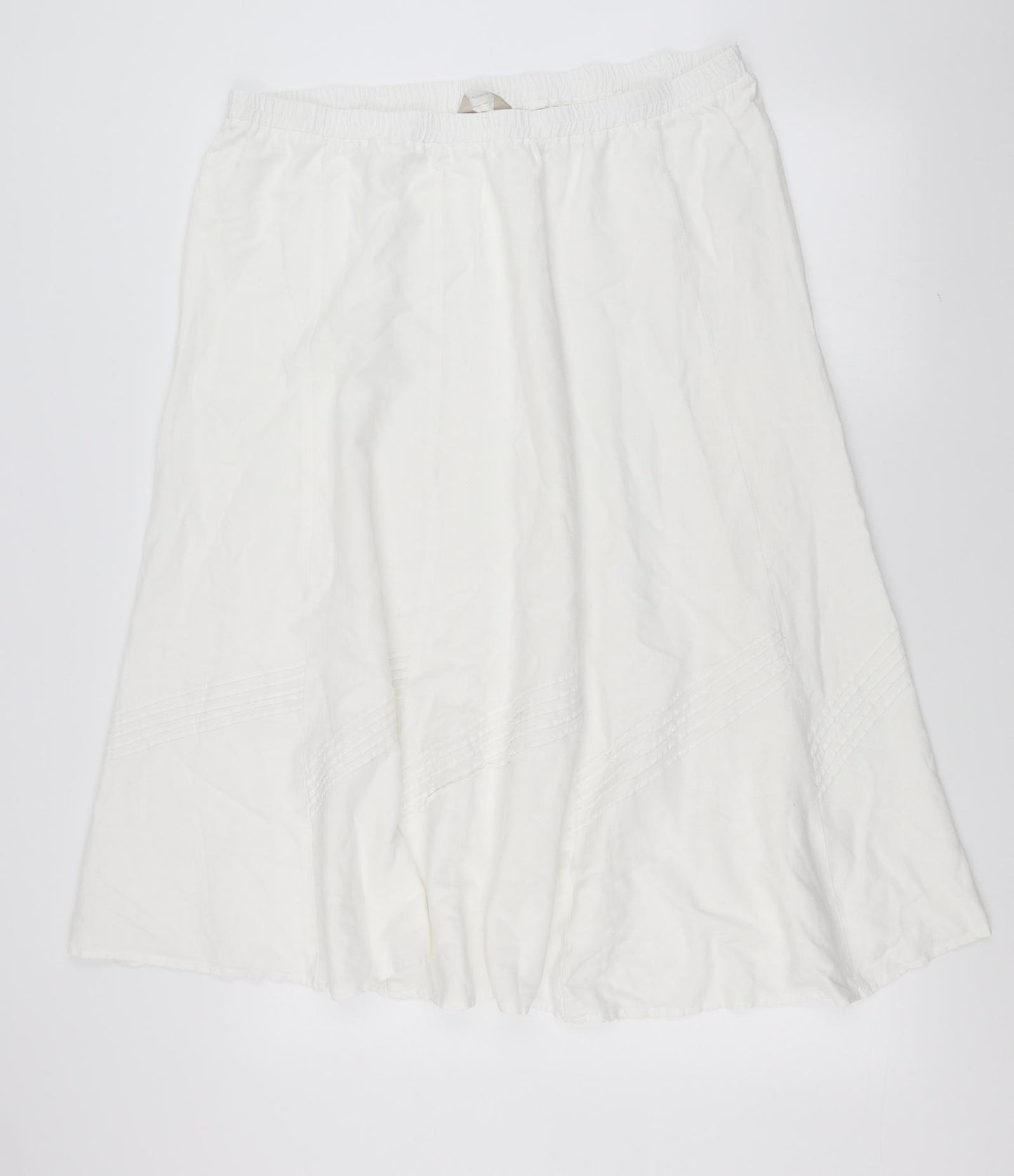 Anthology Womens White   A-Line Skirt Size 20
