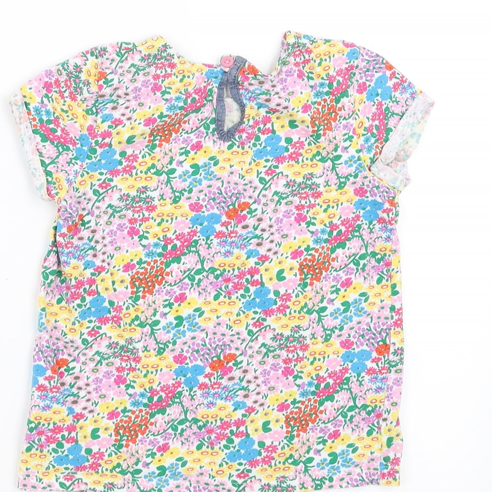 NEXT Girls Multicoloured Floral  Basic T-Shirt Size 4-5 Years