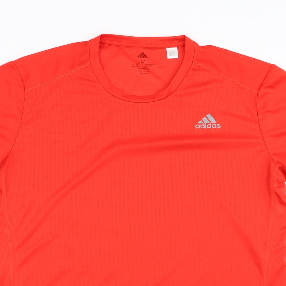 adidas Mens Red   Basic T-Shirt Size M  - climalite running