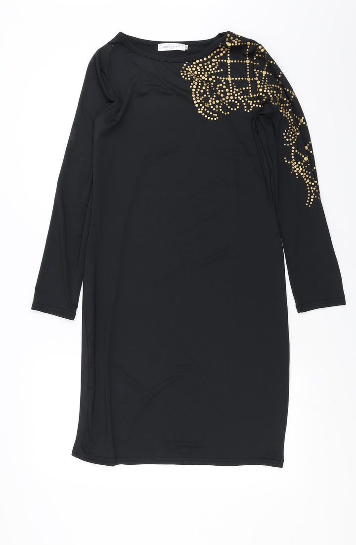 DiCloud Womens Black Shift Size M - Sleeve detail