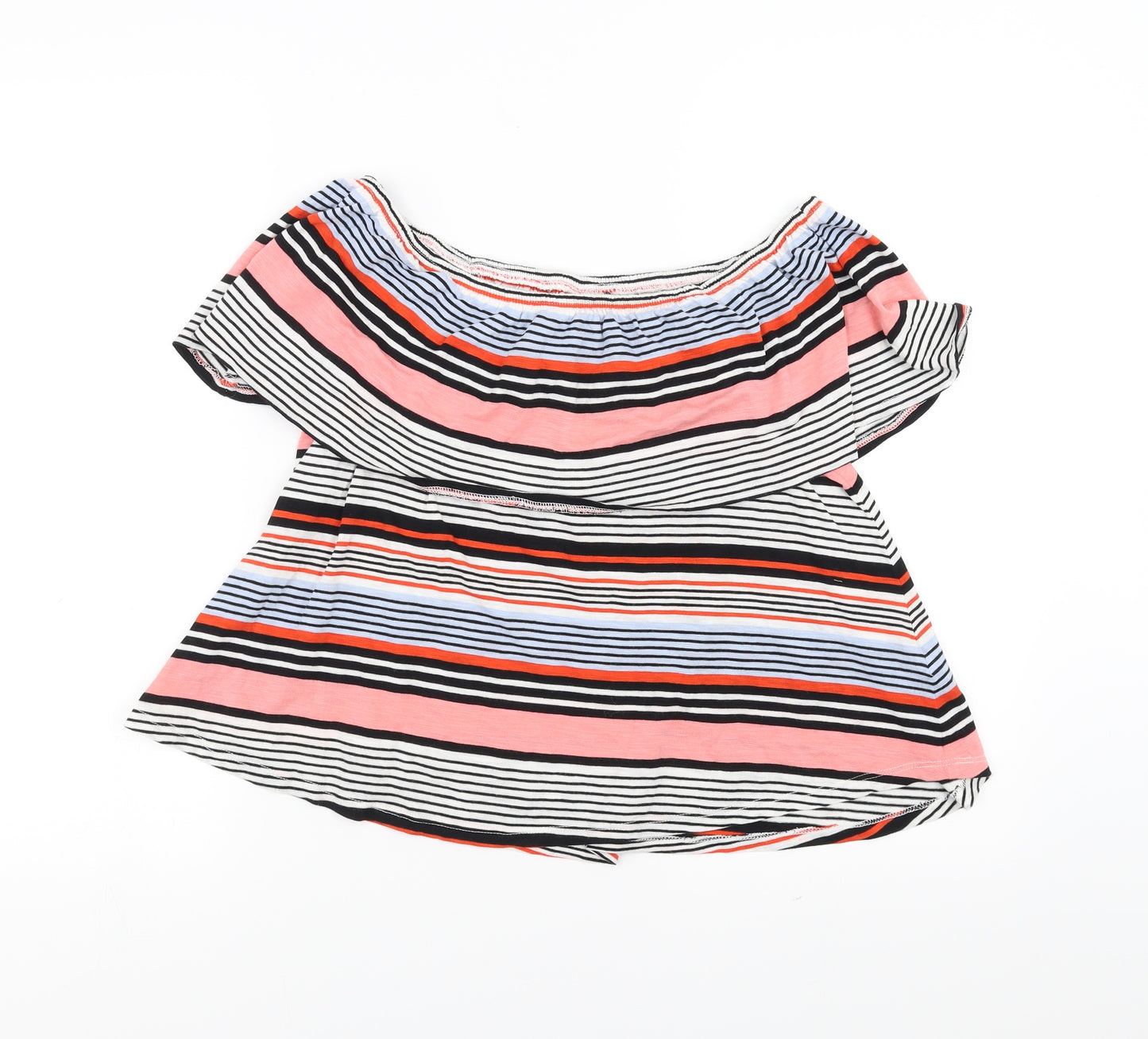 New Look Womens Multicoloured Striped  Basic Blouse Size 10