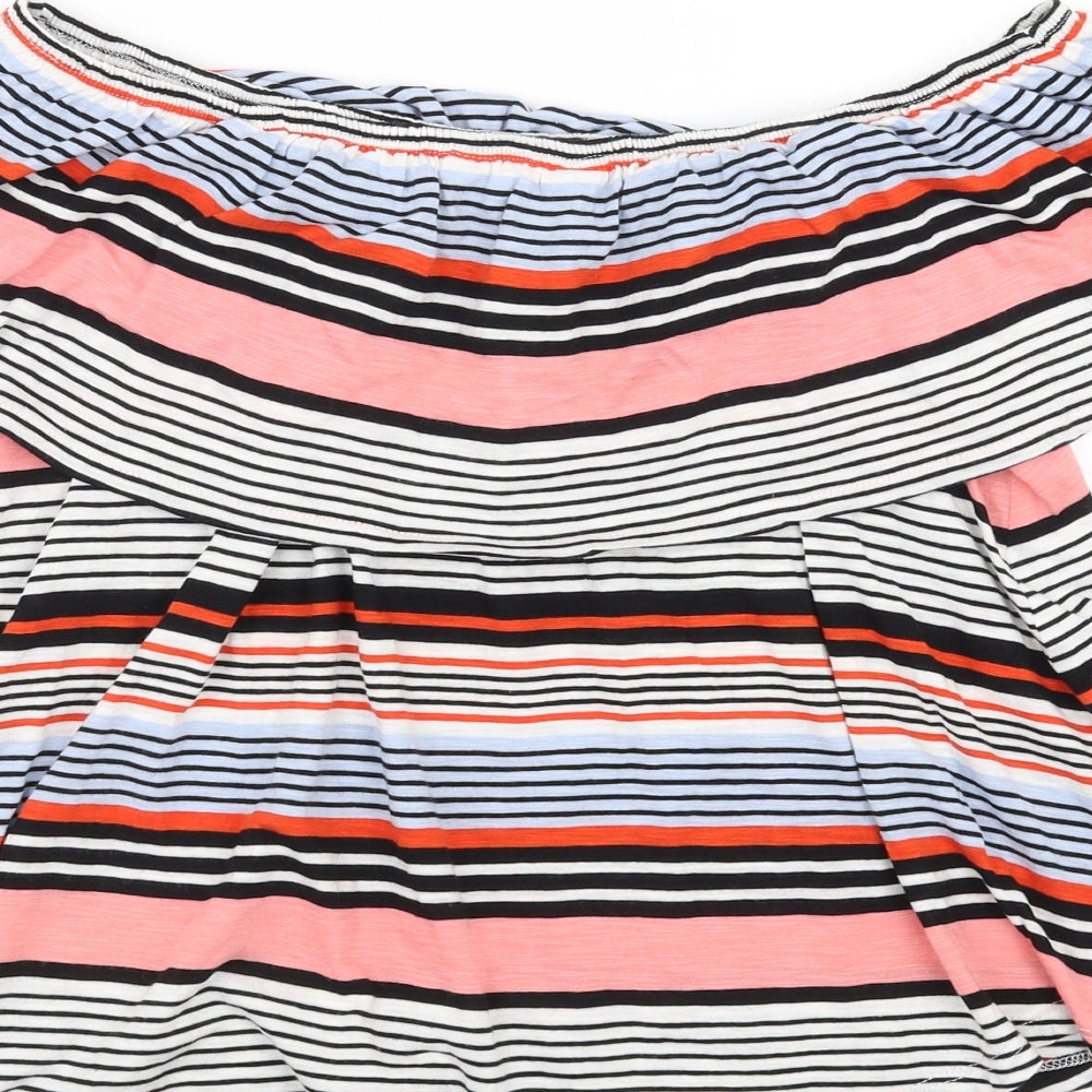 New Look Womens Multicoloured Striped  Basic Blouse Size 10