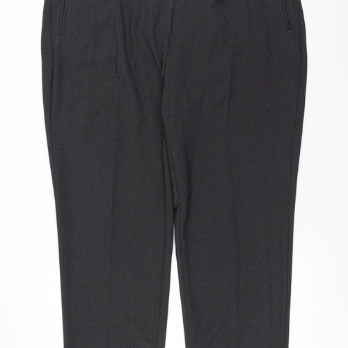 Marks and Spencer Womens Grey Striped  Trousers  Size 22 L30 in