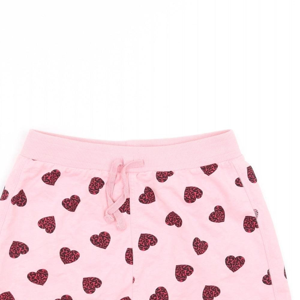 Studio Girls Pink   Straight & Pencil Skirt Size 8-9 Years - heart pattern