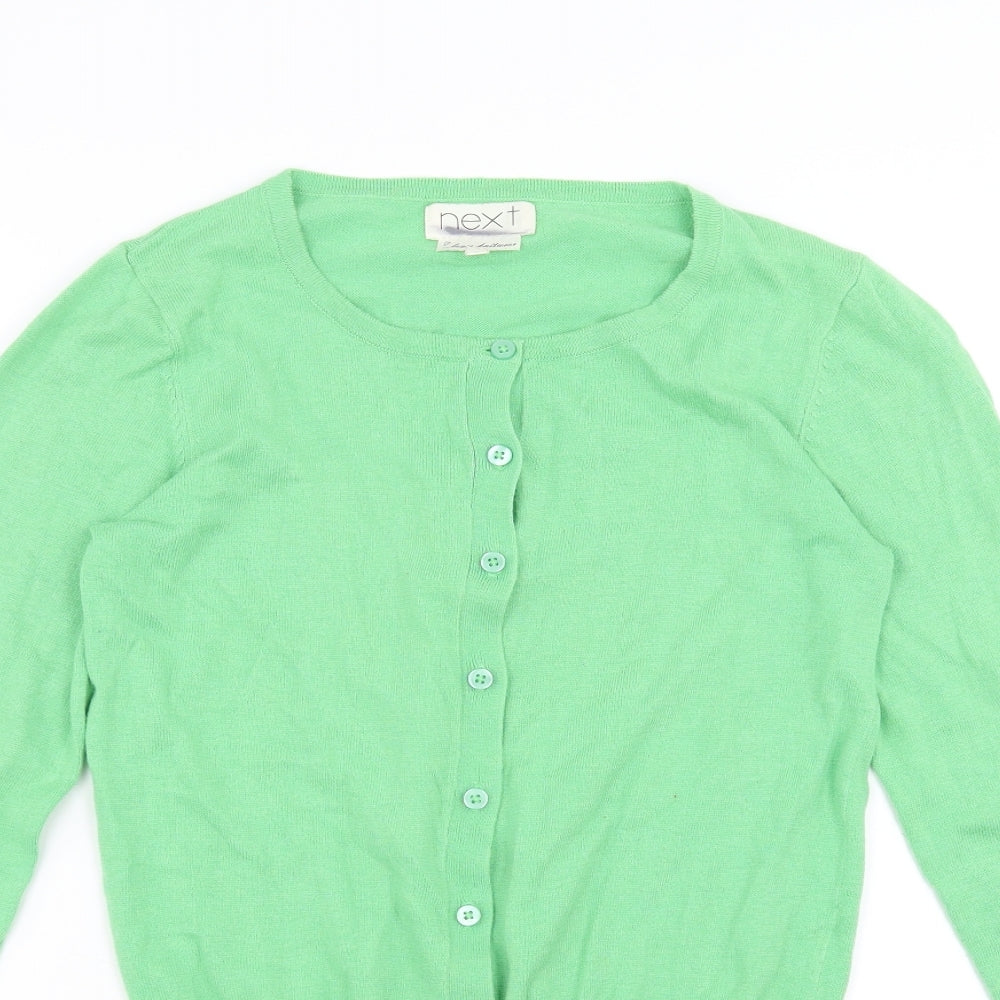 NEXT Womens Green   Cardigan Jumper Size 6