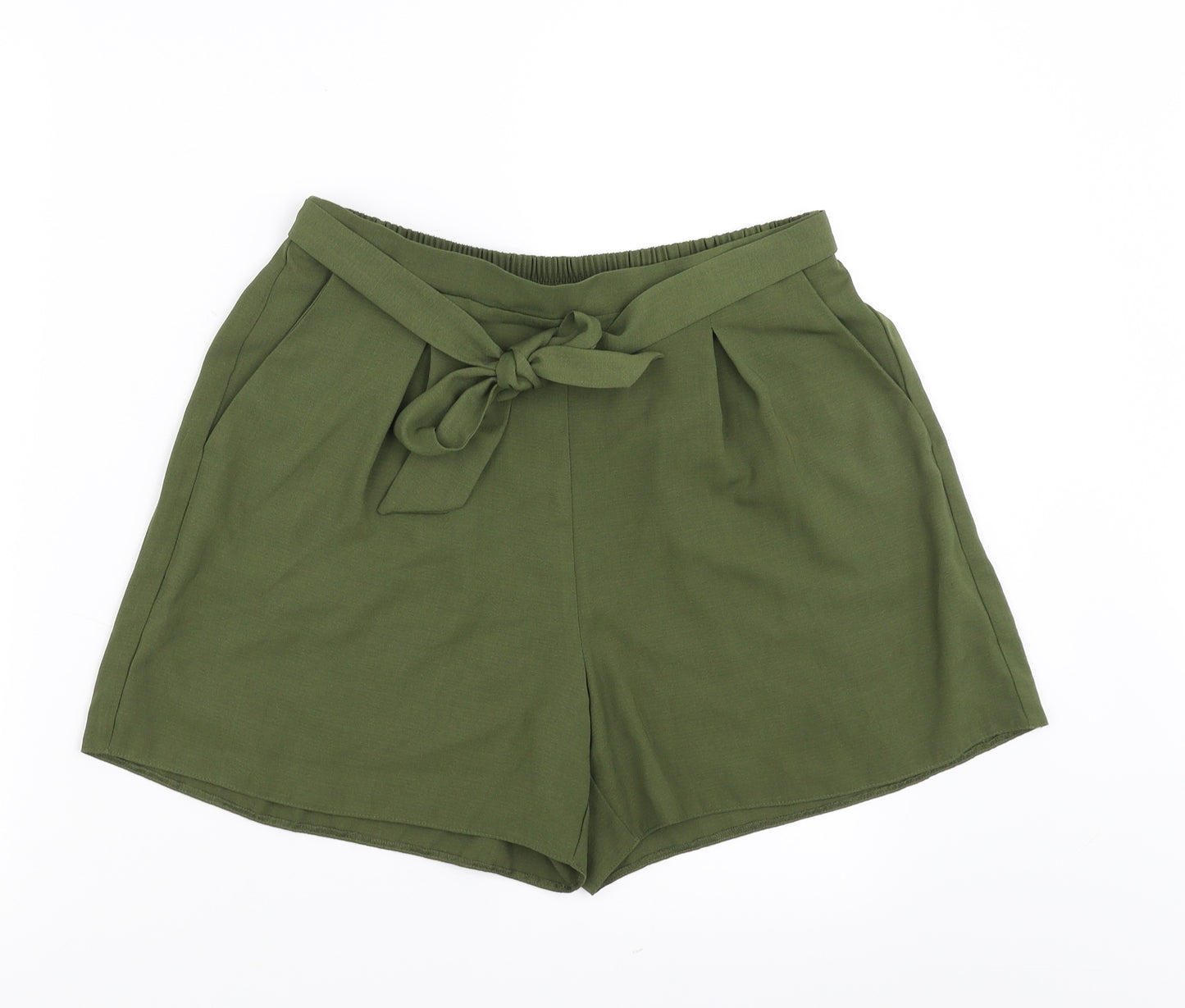 Dorothy Perkins Womens Green   Hot Pants Shorts Size 10 - Tie waist