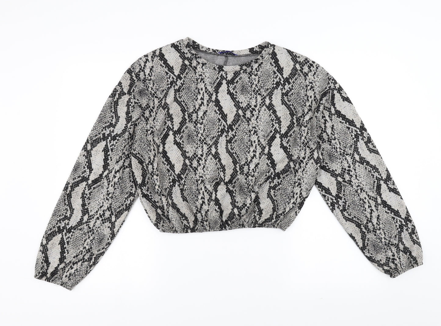Zara Womens Beige Animal Print  Pullover Jumper Size S  - Snake Print