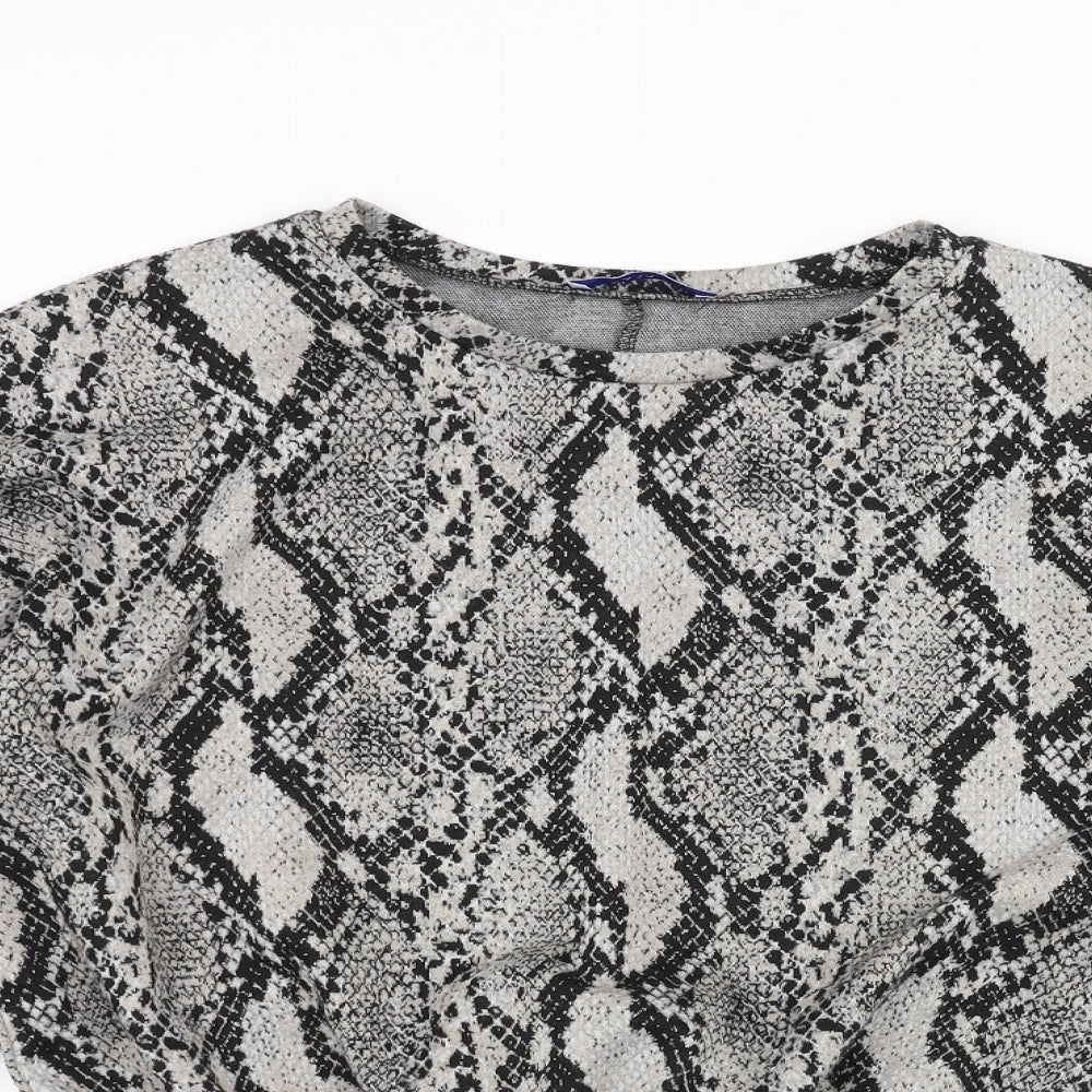 Zara Womens Beige Animal Print  Pullover Jumper Size S  - Snake Print