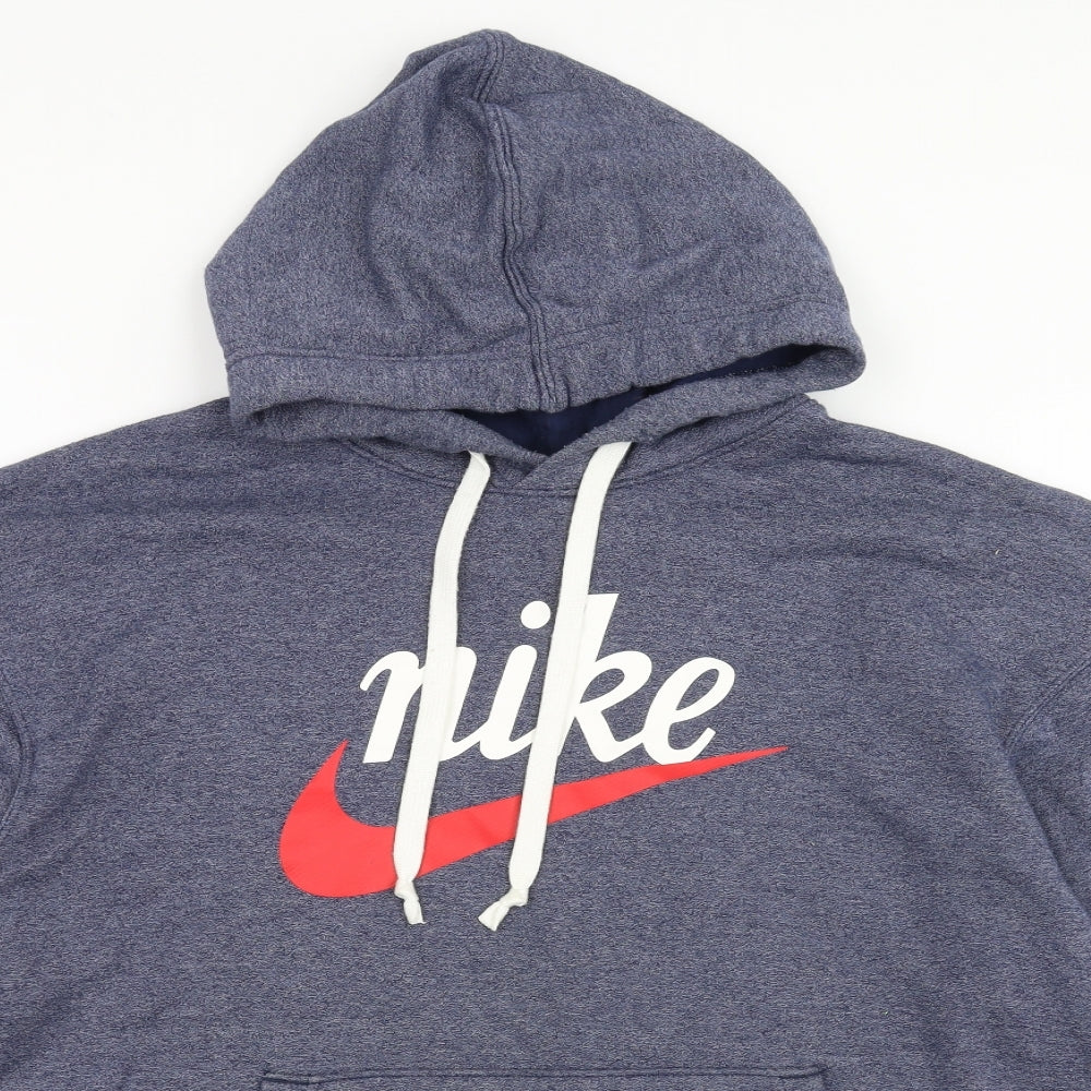 Nike Mens Blue   Pullover Hoodie Size L