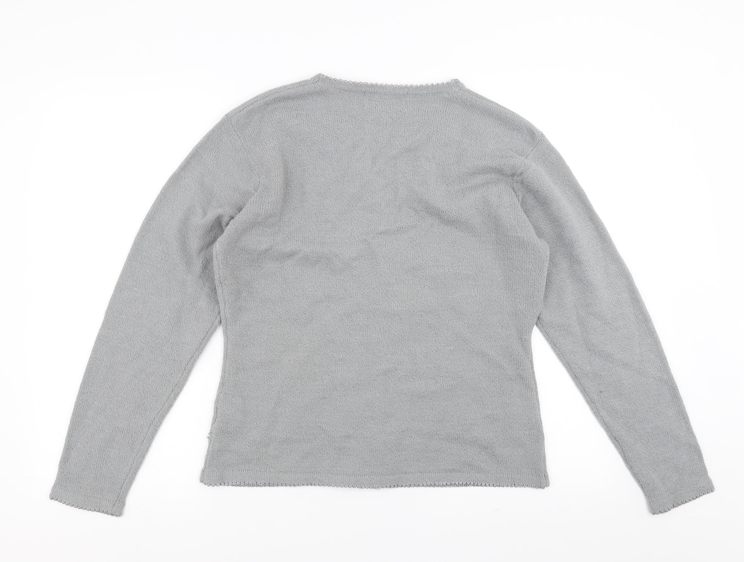 Nutshell Womens Grey   Cardigan Jumper Size M  - stars