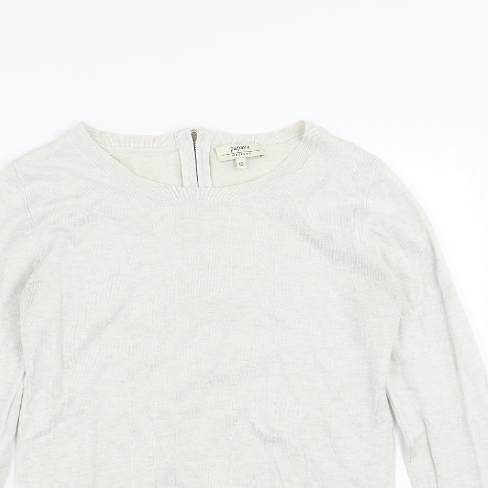 Papaya Womens Beige   Pullover Jumper Size 10