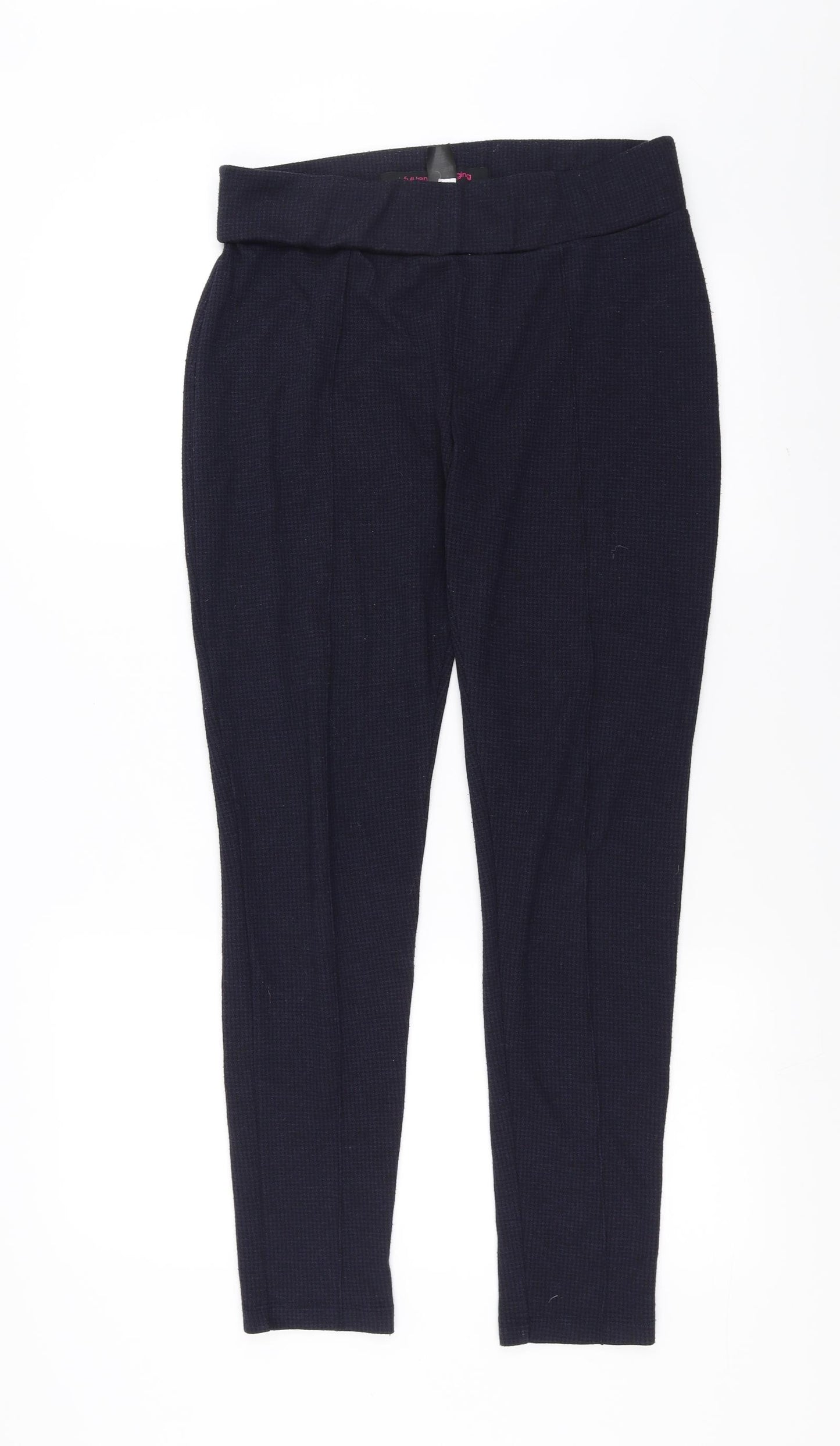 NEXT Womens Blue Houndstooth  Carrot Leggings Size 12 L32 in