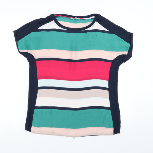 Soon Womens Multicoloured Striped  Basic Blouse Size 10