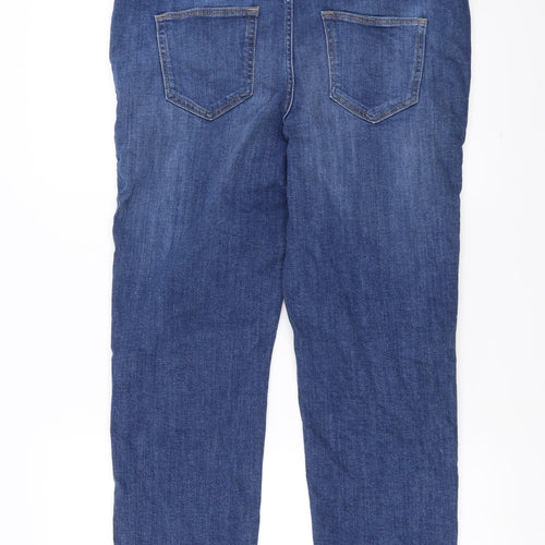 Sainsburys Womens Blue  Denim Straight Jeans Size 14 L29 in - Girlfriend Fit