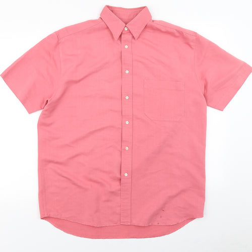 Fraser Mens Pink    Button-Up Size M