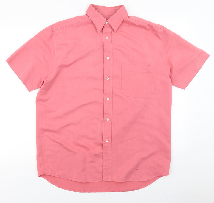 Fraser Mens Pink    Button-Up Size M