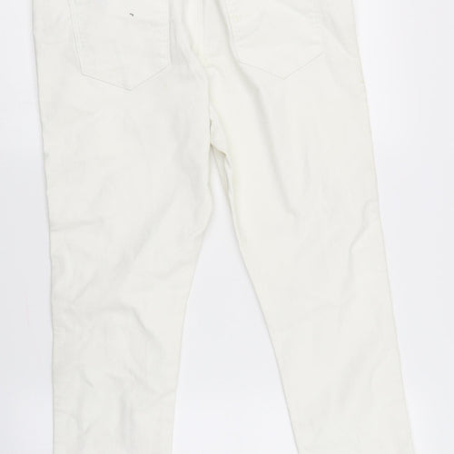 George Womens White  Denim Skinny Jeans Size 14 L27 in