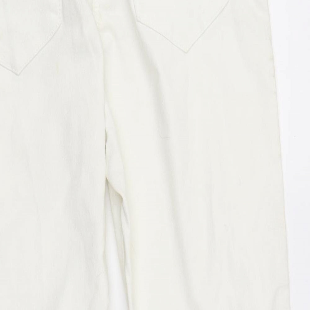 George Womens White  Denim Skinny Jeans Size 14 L27 in