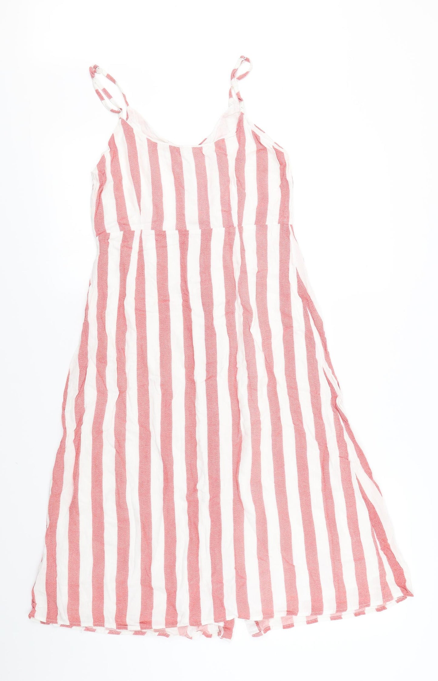 Glamorous Womens Pink Striped  Slip Dress  Size 8