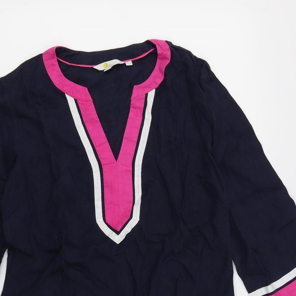 Boden Womens Blue Colourblock  A-Line  Size 10