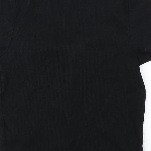 New Look Womens Black   Basic T-Shirt Size 10  - Corset front