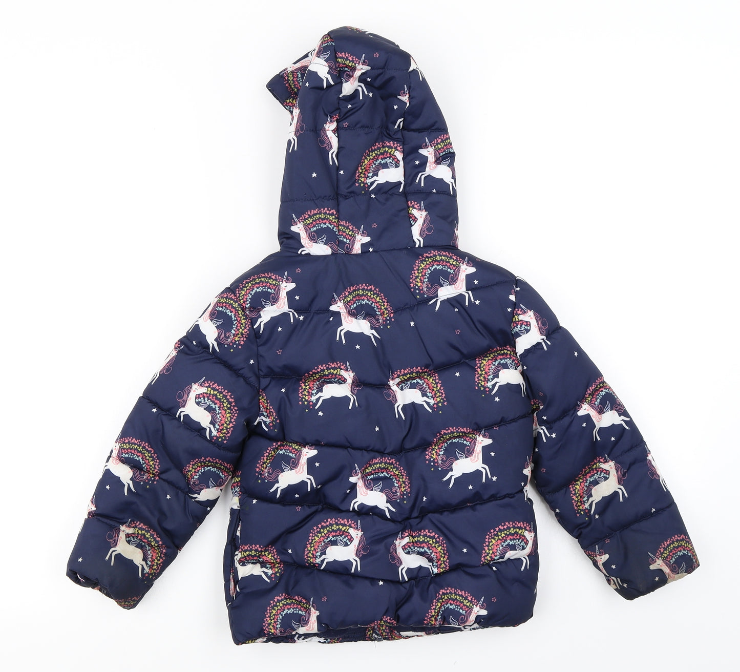 F&F Girls Blue   Parka Coat Size 4-5 Years