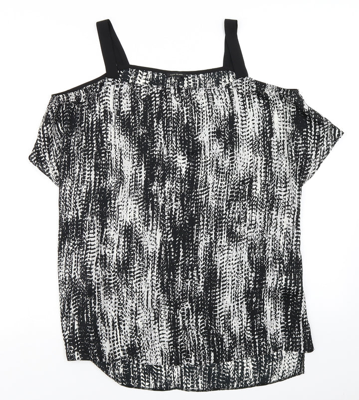 River Island Womens Black   Basic Blouse Size 10  - Cold Shoulder