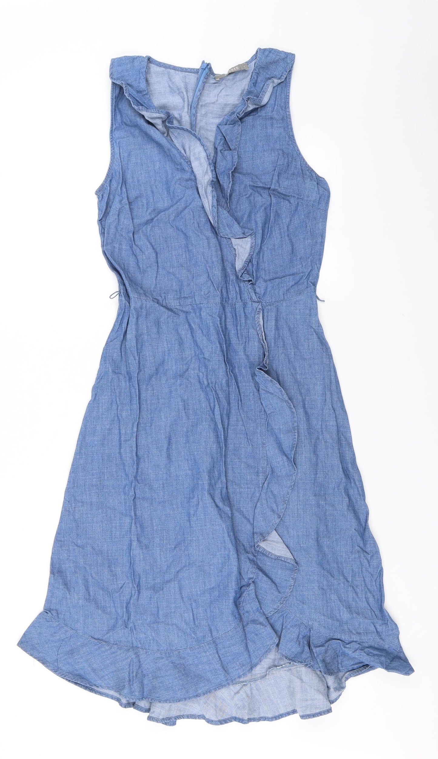 Oasis Womens Blue  Denim A-Line  Size 8