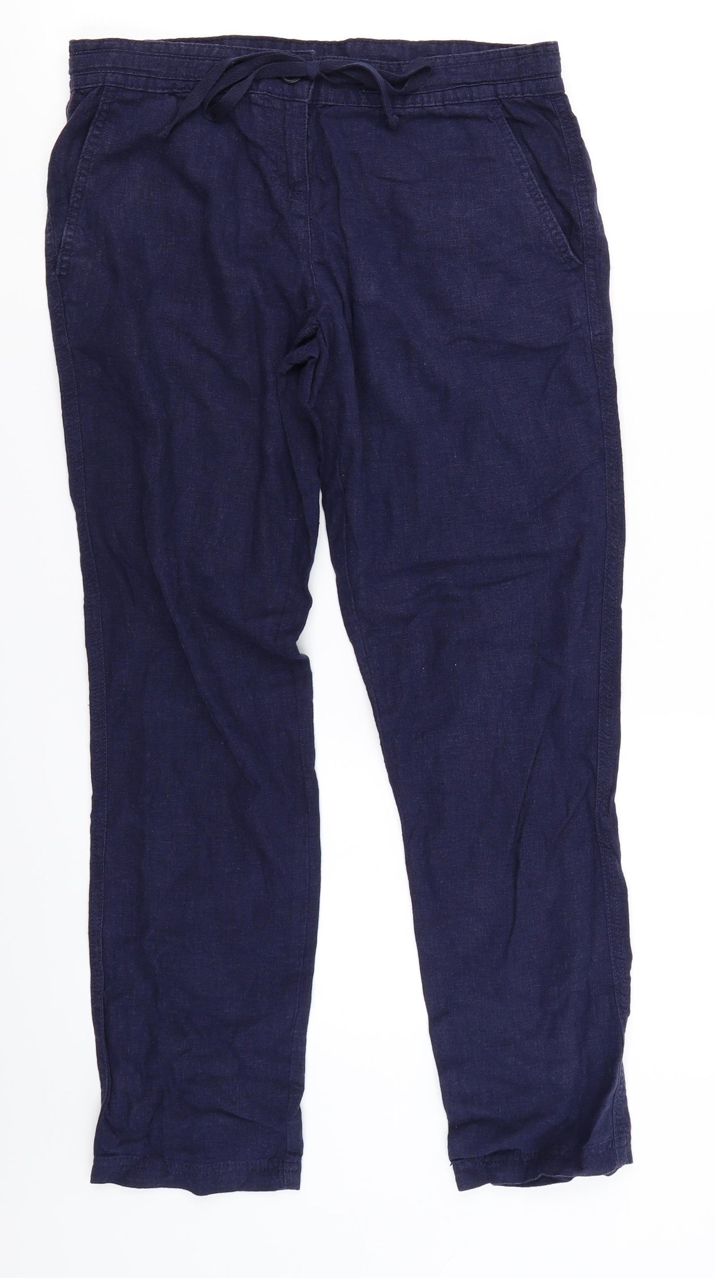 NEXT Womens Blue   Capri Trousers Size 8 L26 in