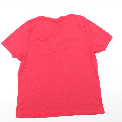 Bm Casual Womens Pink   Basic T-Shirt Size L