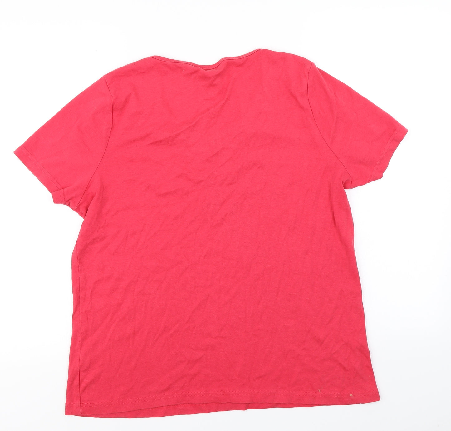 Bm Casual Womens Pink   Basic T-Shirt Size L