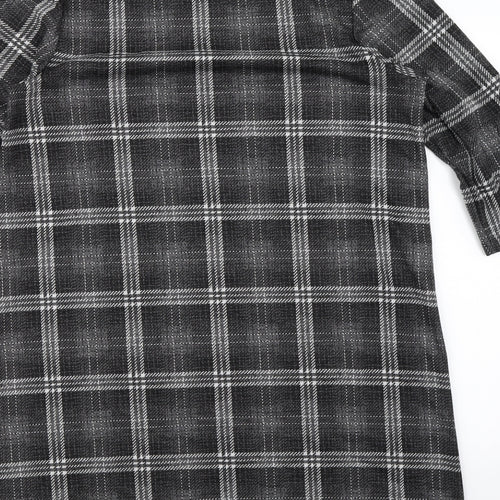 George Womens Grey Plaid  A-Line  Size 16