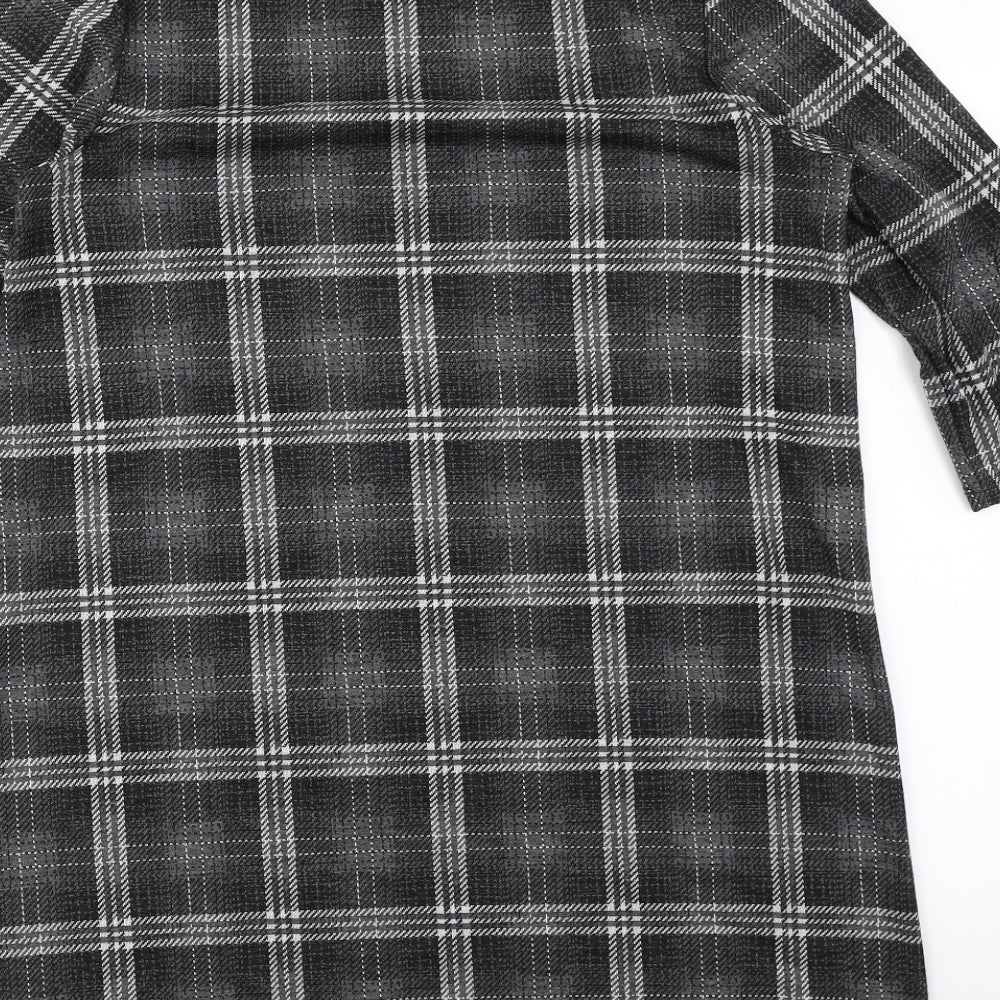 George Womens Grey Plaid  A-Line  Size 16