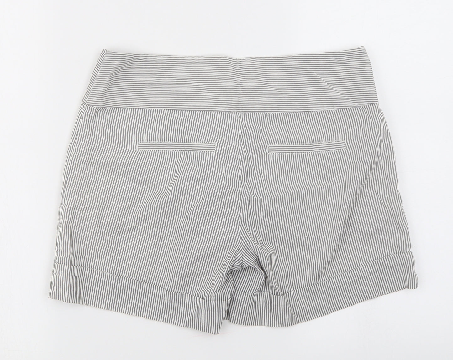 Soaked Womens Grey Striped  Sailor Shorts Size 8