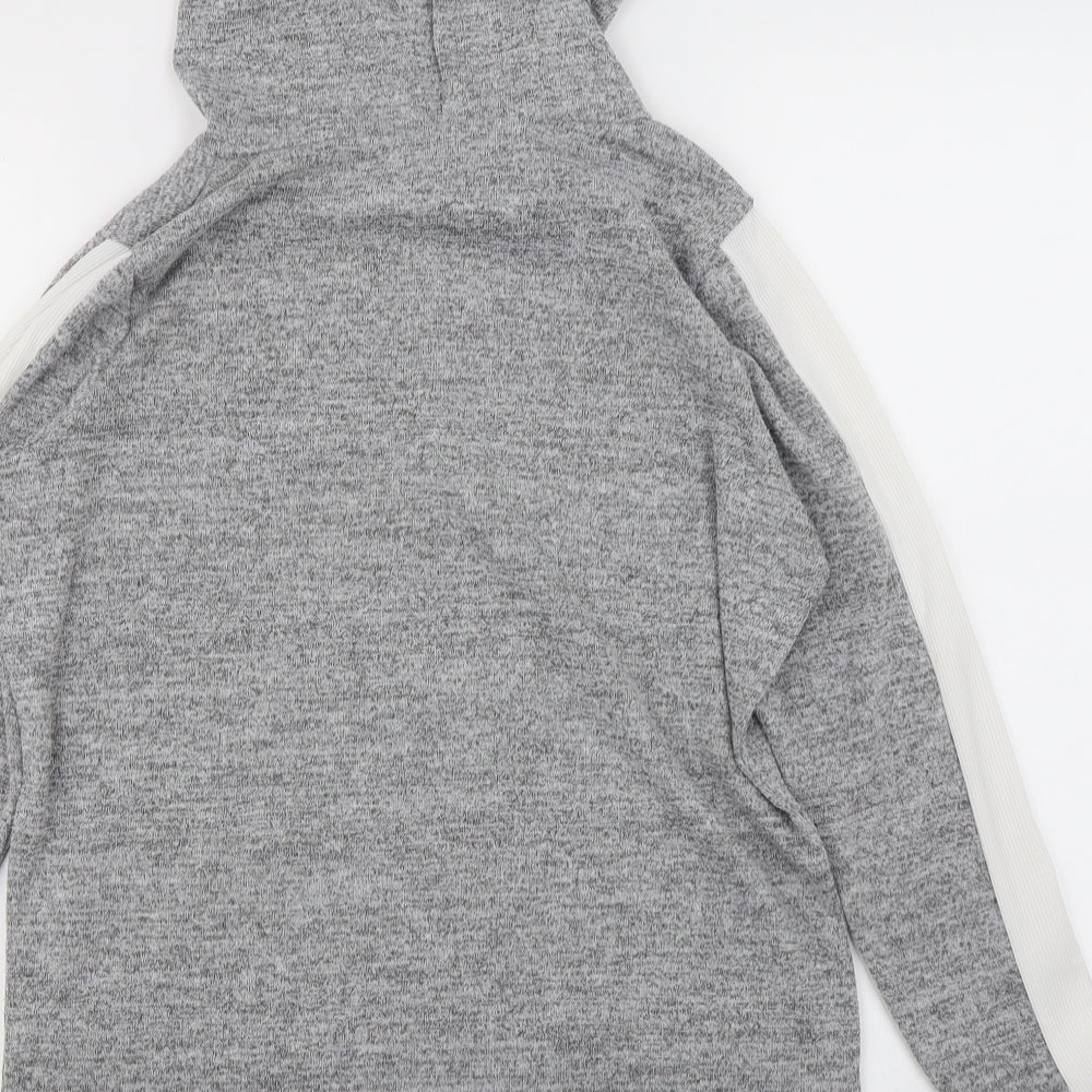 Boohoo Womens Grey   Pullover Hoodie Size 8