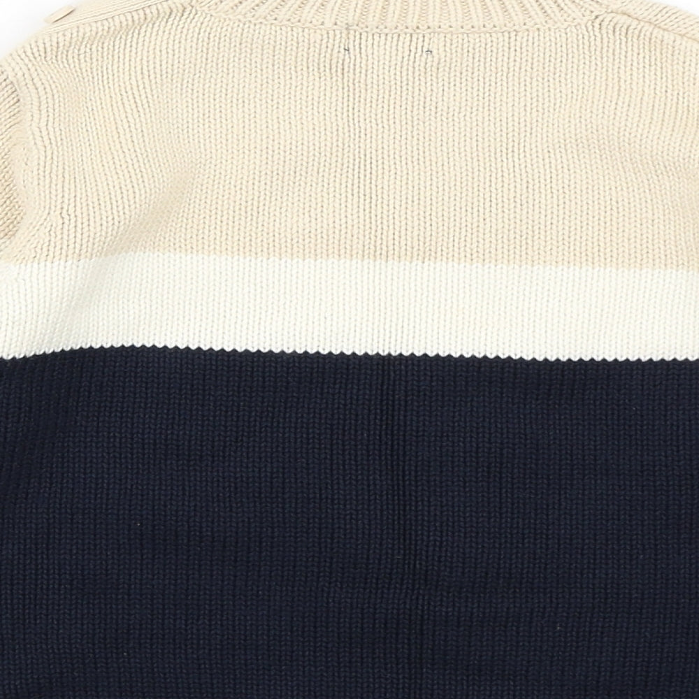 Maine Boys Blue Colourblock  Pullover Jumper Size 18-24 Months