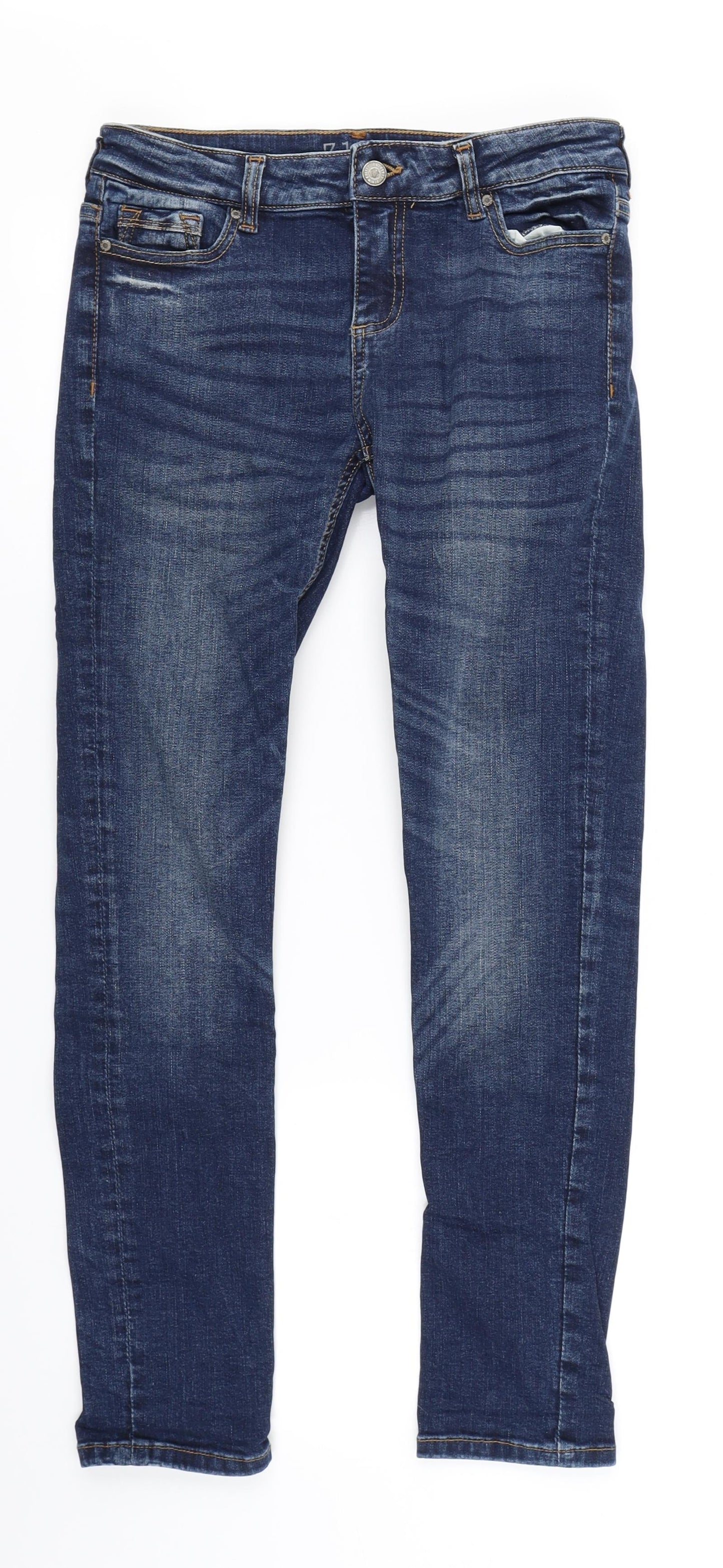 Zara Womens Blue  Denim Skinny Jeans Size 8 L27 in