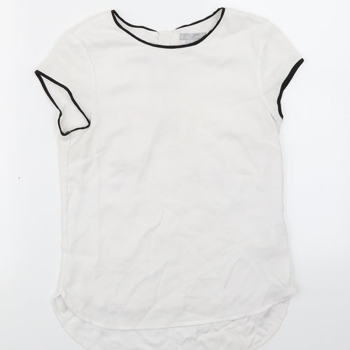 H&M Womens White   Basic Blouse Size 4