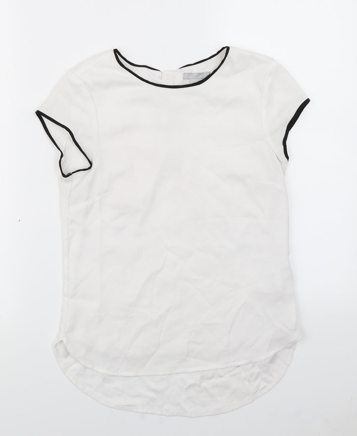 H&M Womens White Basic Blouse Size 4