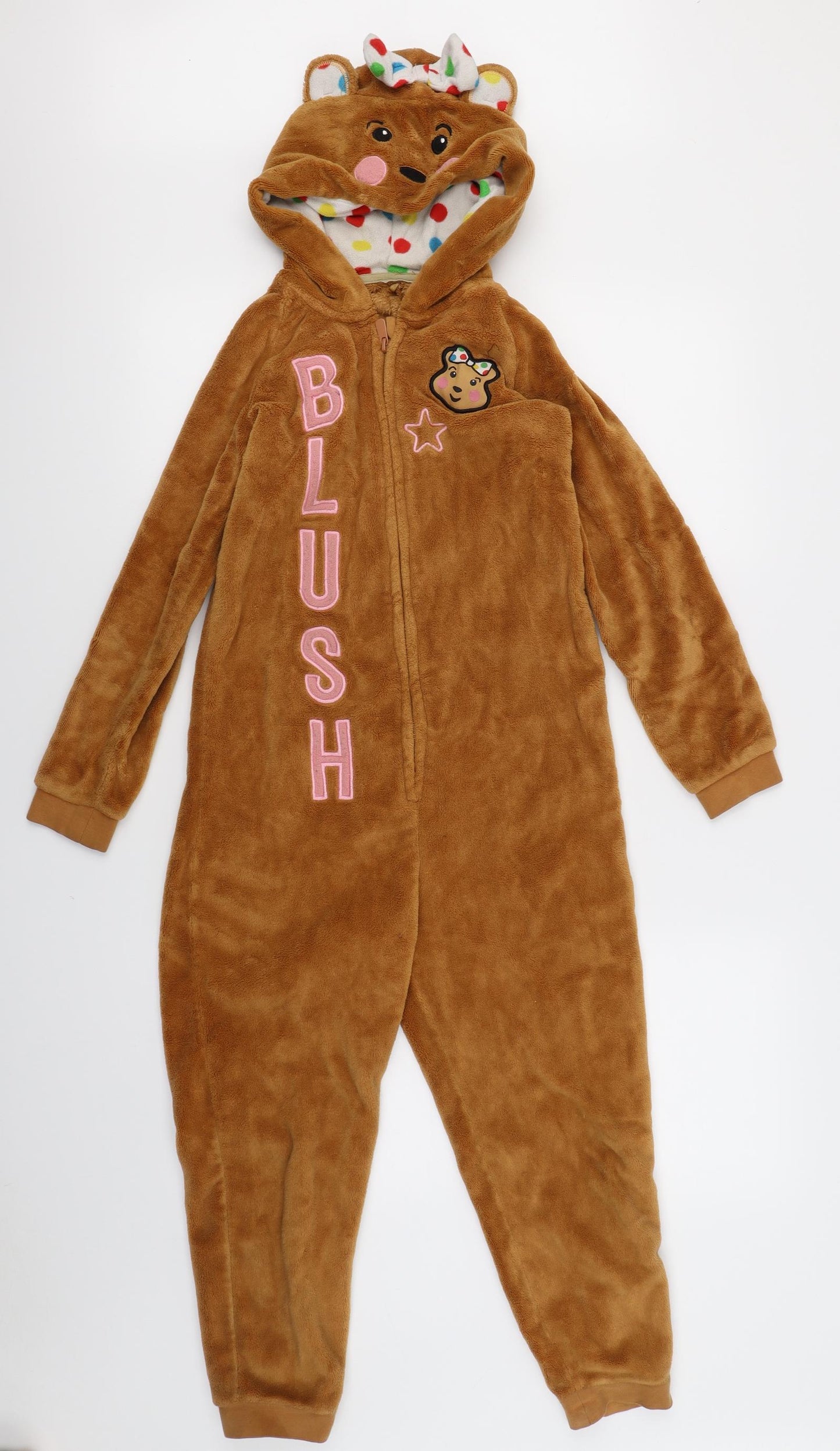 George Girls Brown Solid  Top One Piece Size 9-10 Years  - Children in need