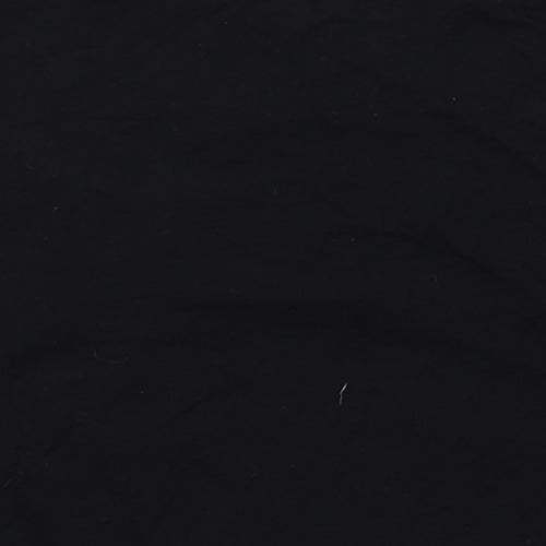 Select Womens Black   Cropped T-Shirt Size 12  - Distressed