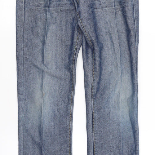 LR Scoop Womens Blue  Denim Straight Jeans Size 10 L25 in