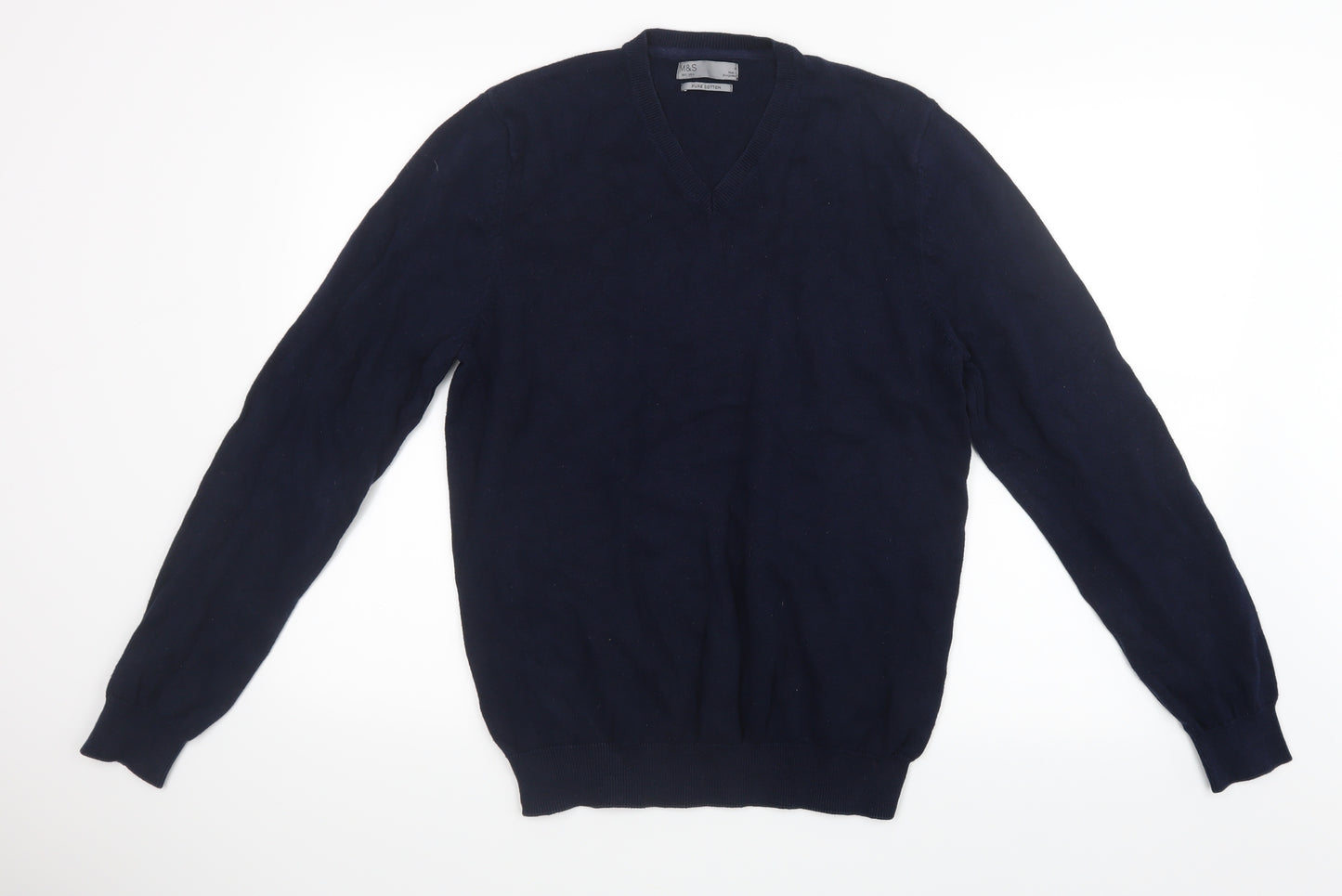 Marks and Spencer Mens Blue  Knit Pullover Jumper Size M